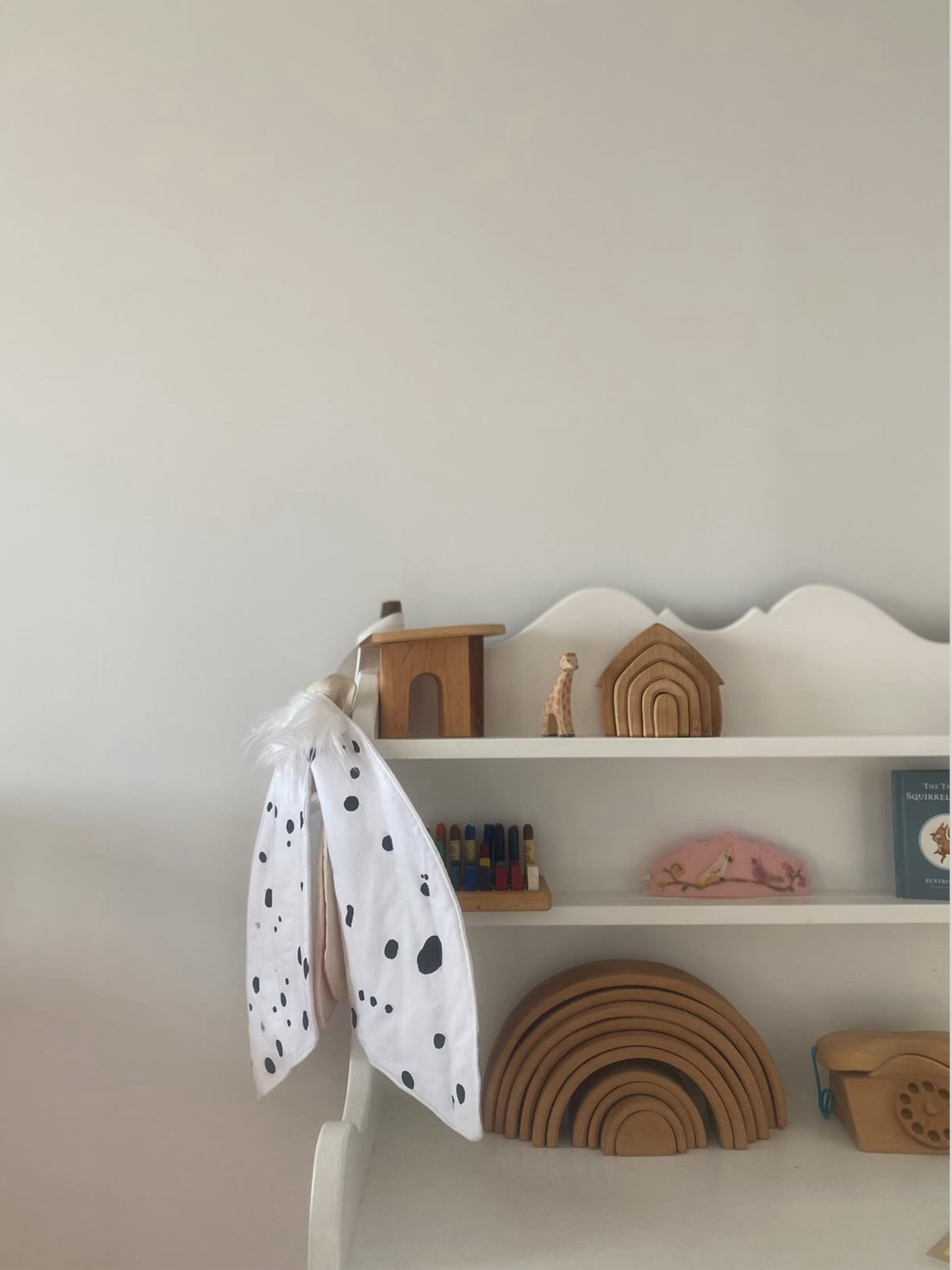 Plush moth toy with fur for kids pretend play.