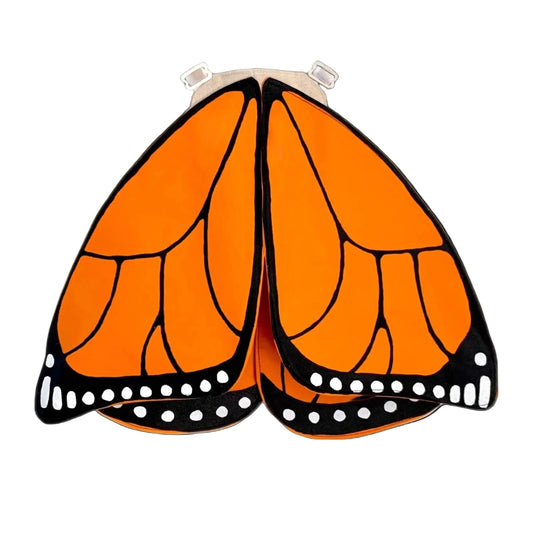 Kids orange monarch butterfly costume wings.
