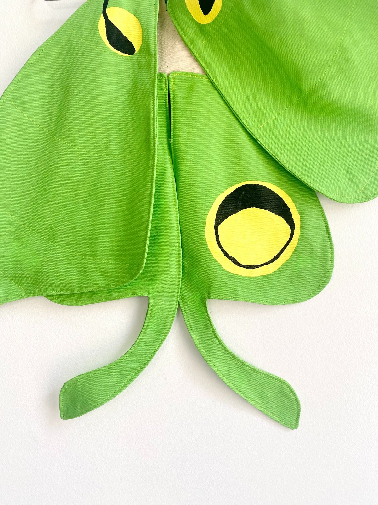 Kids luna moth costume wings.