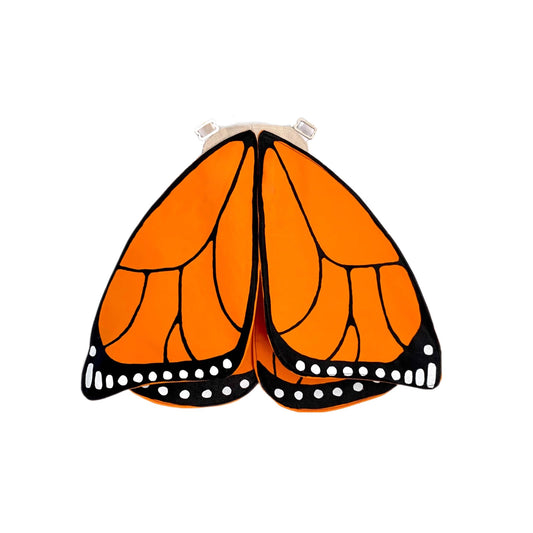 Kids orange monarch butterfly costume wings.