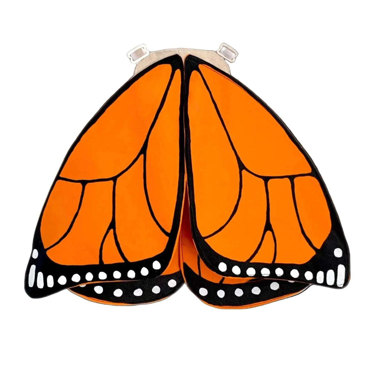 Kids orange monarch butterfly costume wings.