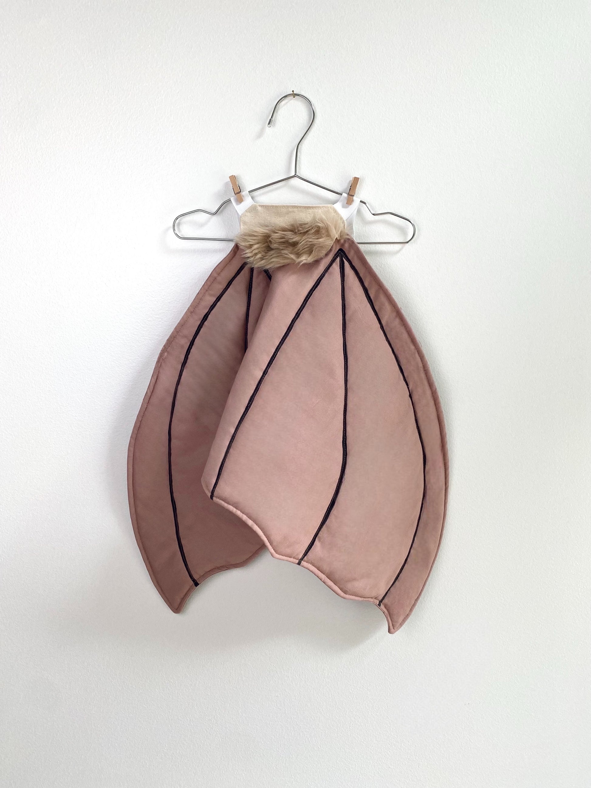 Cotton brown bat wings for children.