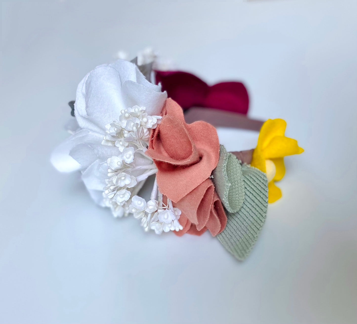 Fabric flower crown for princess.