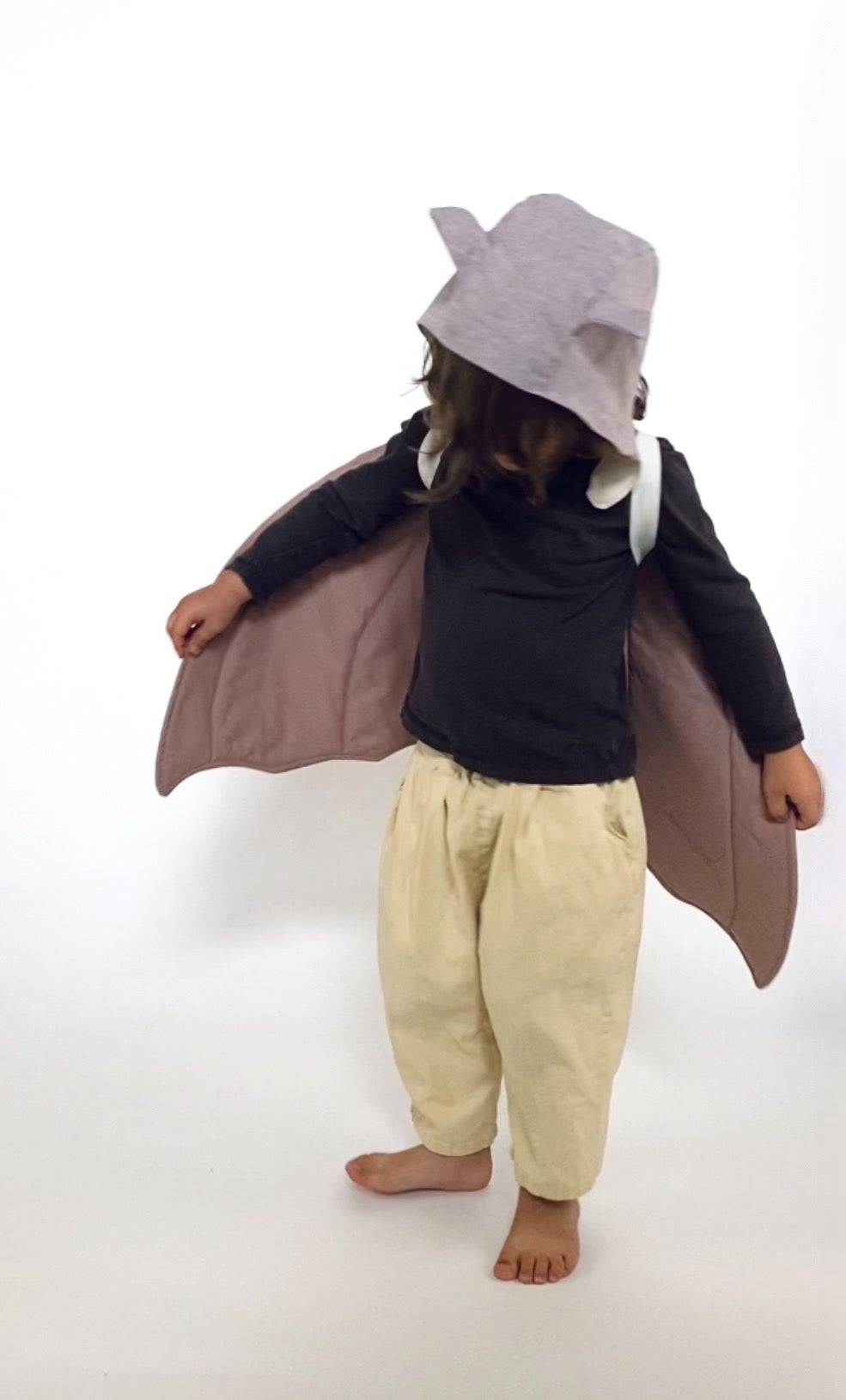 Bat costume wings and ears for kids made in the USA.