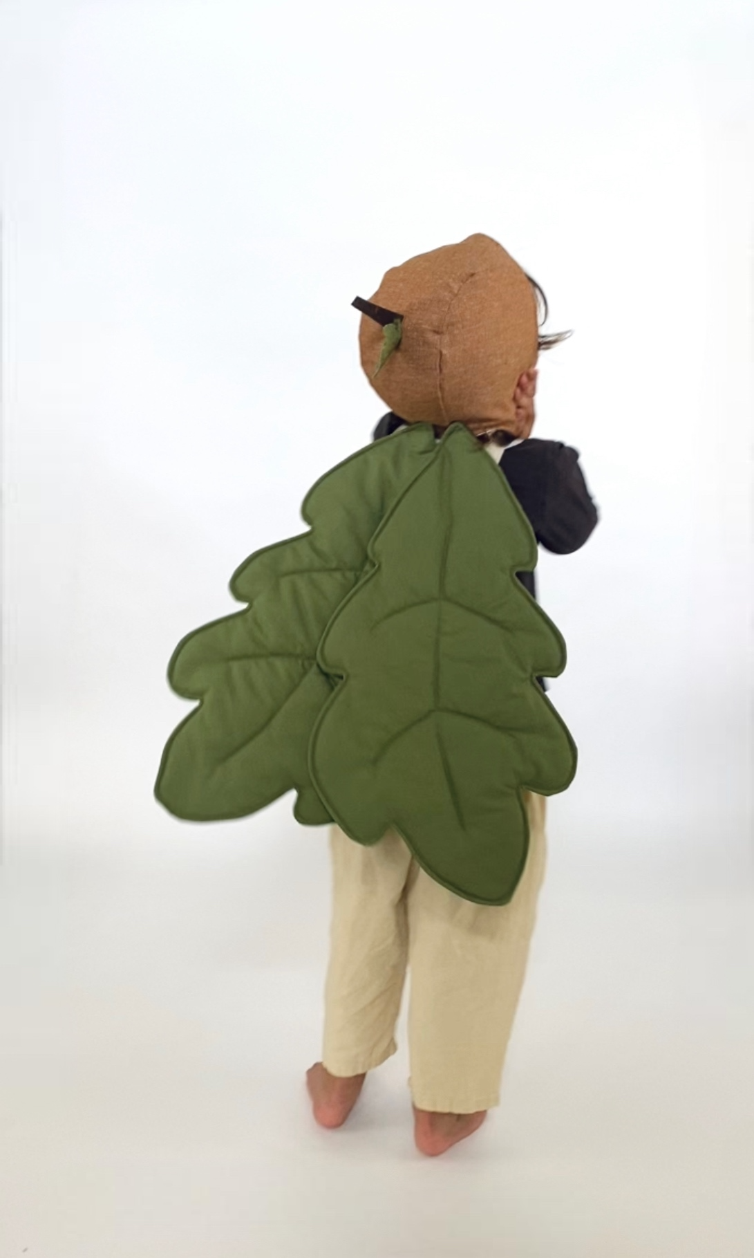 Forest fairy costume with acorn hat.