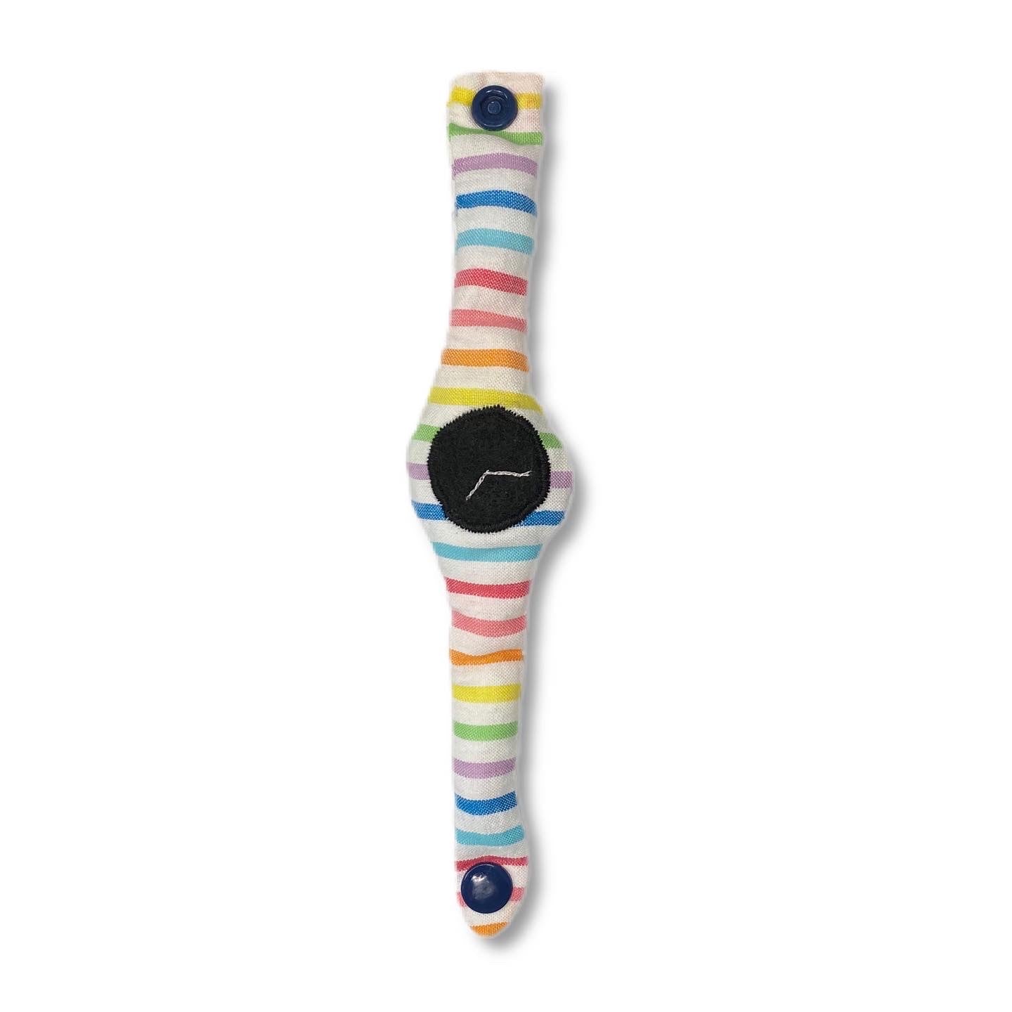 Rainbow learning watch trains children on the concept of telling time.