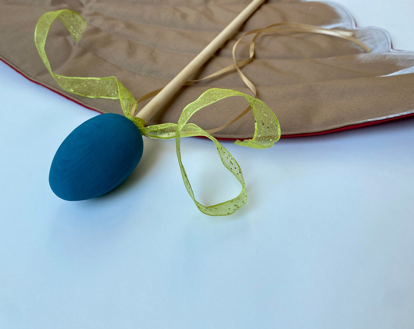 Wooden Robin's egg wand for pretend play.